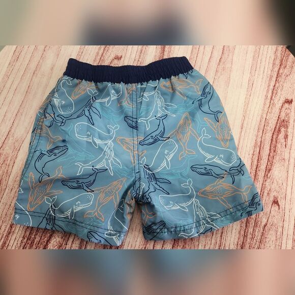 Quad Seven 2 piece swim set boys 3T blue graphic whales NWT - Picture 8 of 8